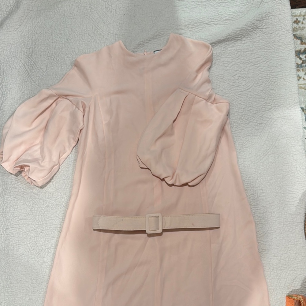 Elegant Pink Dress with Belt